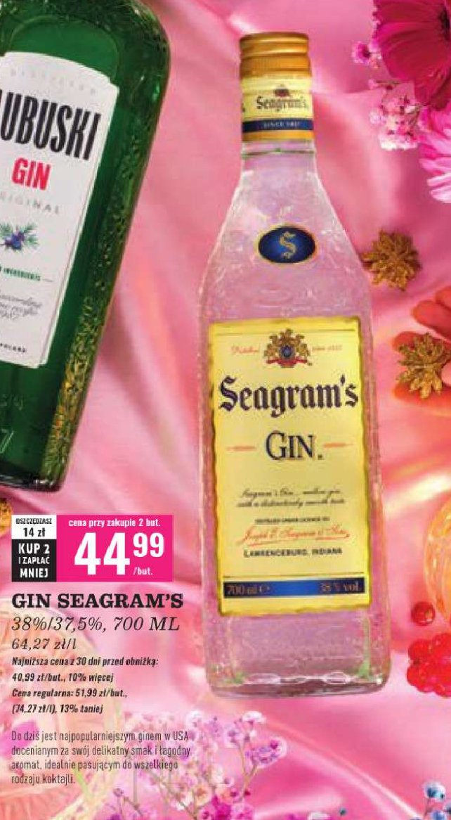 Gin SEAGRAM'S LIME promocja