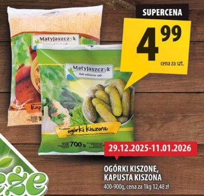 Ogórki kiszone, kapusta kiszona Matyjaszczyk promocja w Arhelan