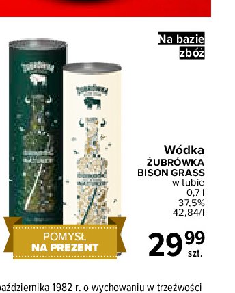 Wódka tuba Żubrówka biała promocja