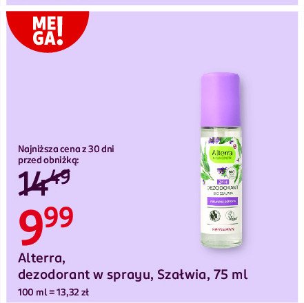 Dezodorant jojoba i szałwia Alterra promocja w Rossmann