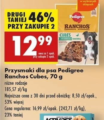 Przysmak dla psa cubes z kaczk膮 Pedigree ranchos promocja