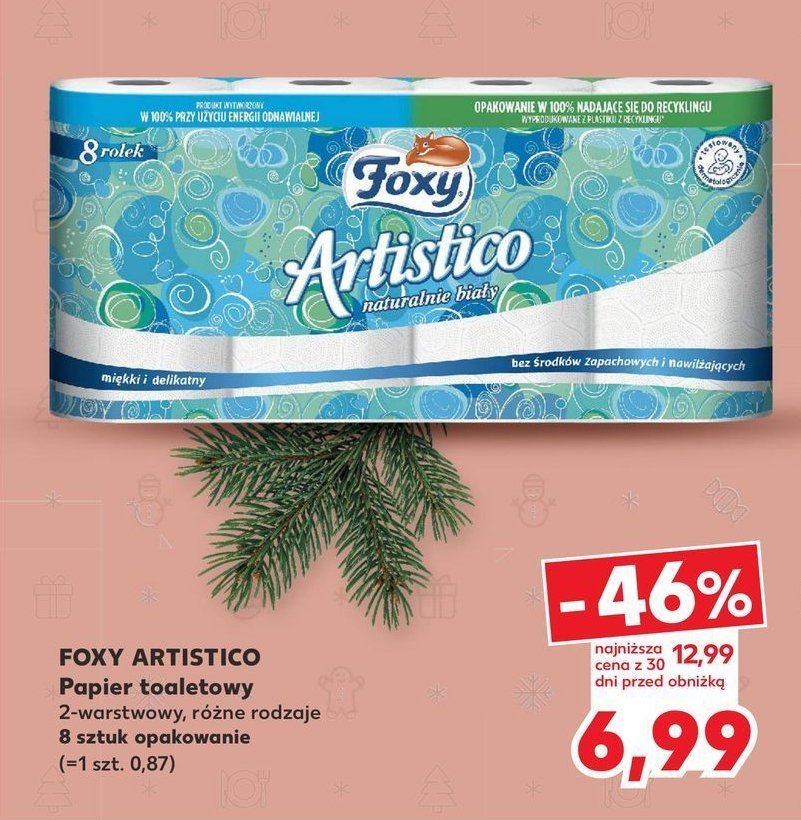 Papier toaletowy biały Foxy artistico promocja