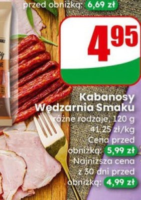 Kabanosy Wędzarnia Smaku różne rodzaje promocja w Dino