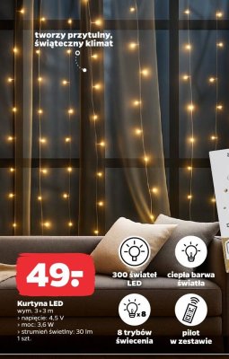 Kurtyna LED promocja w Netto