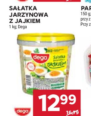 Sałatka z warzywami i jajkiem Dega promocja w Stokrotka