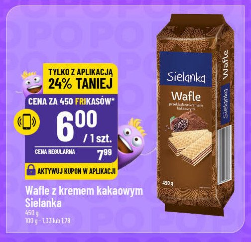 Wafle przekładane kremem kakaowym Sielanka promocja w POLOmarket