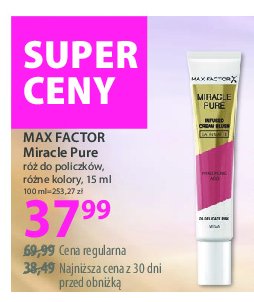 Róż do policzkow MAX FACTOR MIRACLE PURE promocja w Hebe