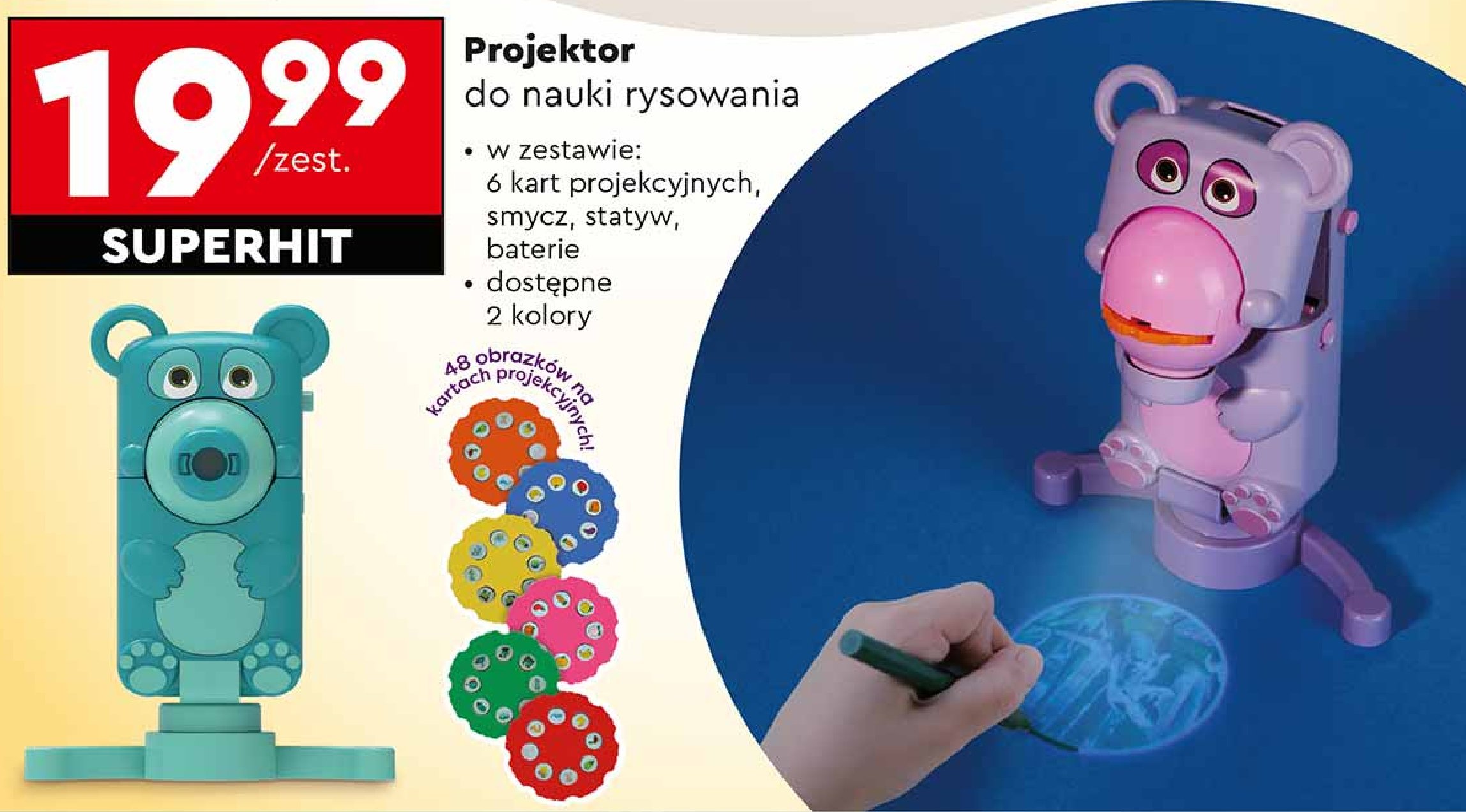 Projektor do nauki rysowania promocja w Biedronka