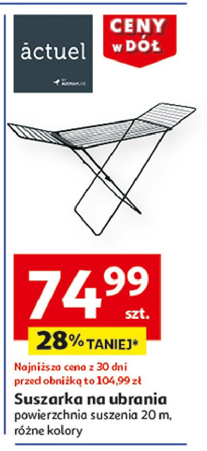 Suszarka 20 m Actuel promocja w Auchan