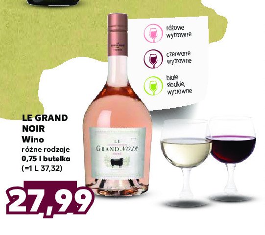 Wino LE GRAND NOIR MOSCATO SWEET promocja