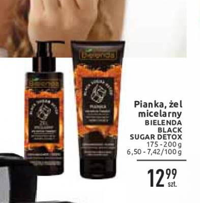 Żel micelarny do mycia twarzy cera mieszana Bielenda black sugar detox promocja