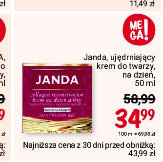 Krem na dobranoc redukcja zmarszczek uj臋drnienie i regeneracja Janda promocja