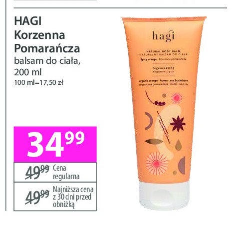 Balsam do ciała korzenna pomarańcza Hagi promocja