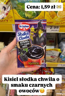 Kisiel słodka chwila czarne owoce promocja w Dino
