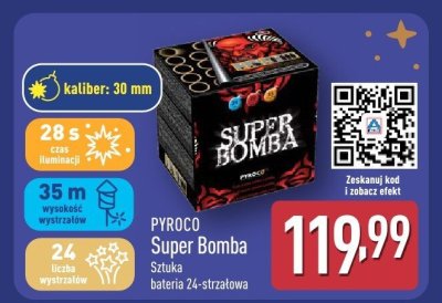 Fajerwerki PYROCO Super Bomba bateria 24-strzałowa promocja w Aldi