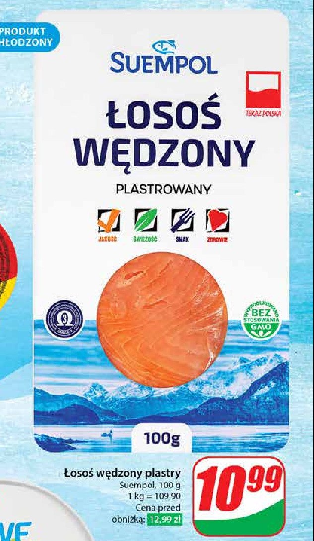 Łosoś wędzony-plastry Suempol promocja