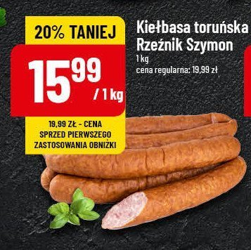 Kiełbasa toruńska Rzeźnik szymon poleca promocja