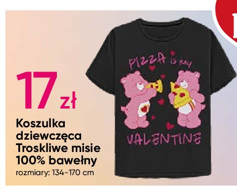 Koszulka dziewczęca troskliwe misie rozm. 134-170 cm promocja w Pepco