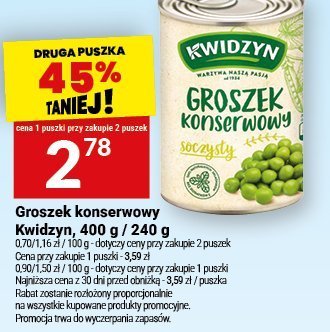 Groszek konserwowy Kwidzyn promocja w Twój Market