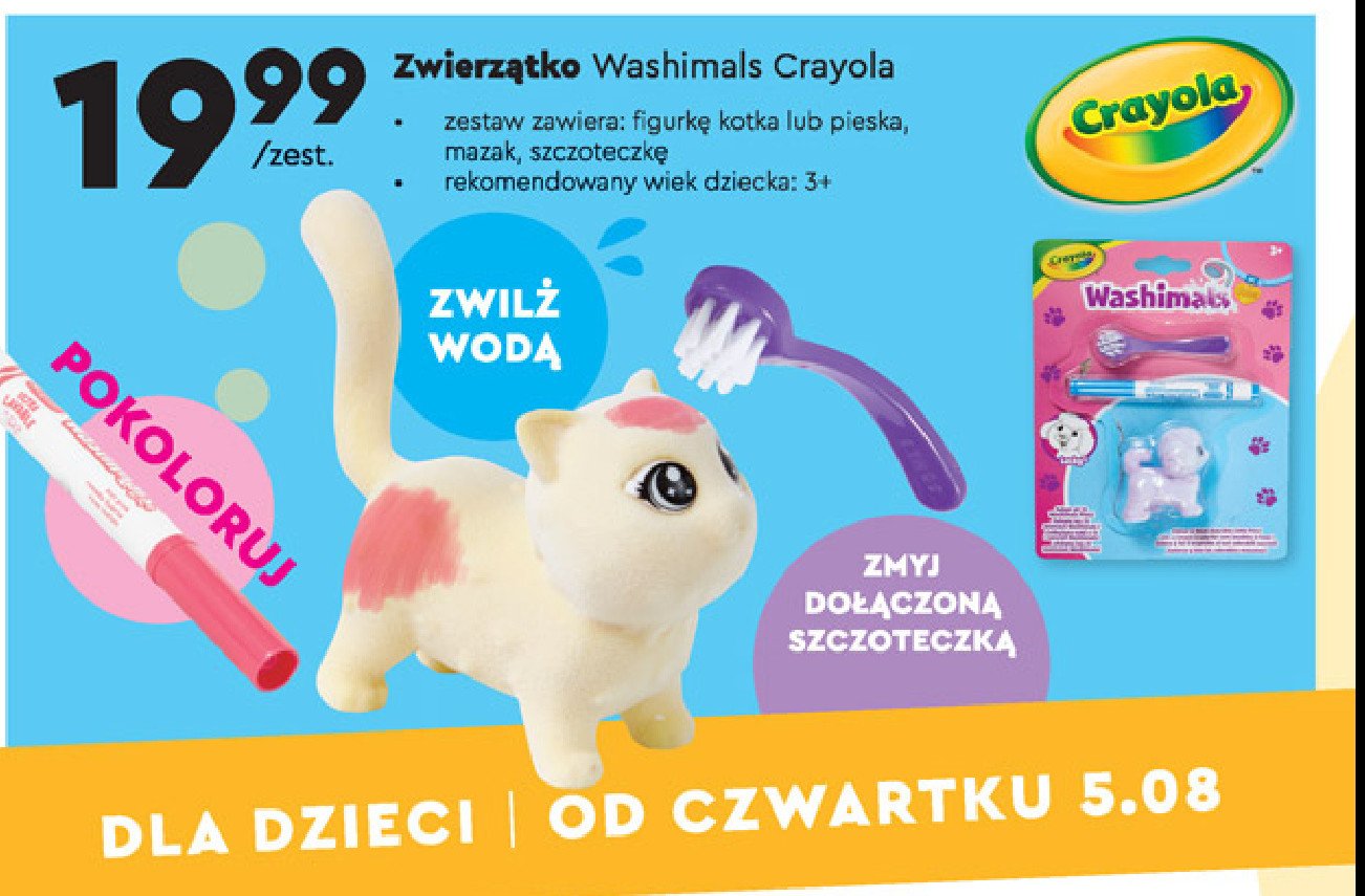 Zwierz膮tko washimals Crayola promocja