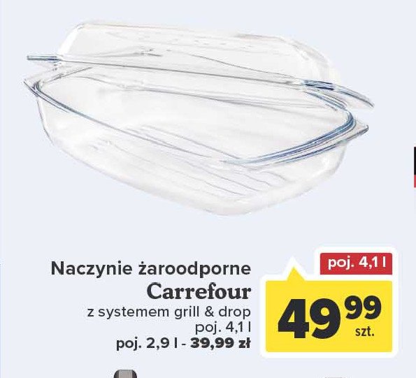 Naczynie żaroodporne z pokrywą 2.9 l Carrefour promocja