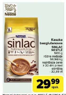 Nestle Sinlac - kaszka zbożowa bezglutenowa promocja