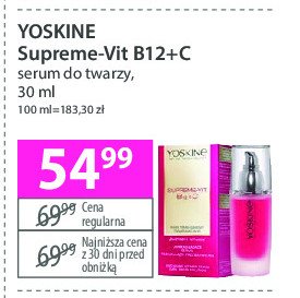 Serum do twarzy na przebarwienia Yoskine supreme-vit b12 & c promocja