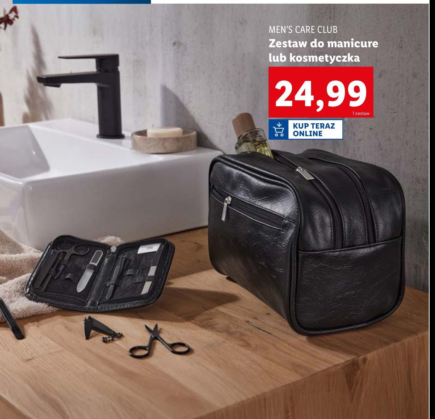 Zestaw do manicure men's care club promocja w Lidl