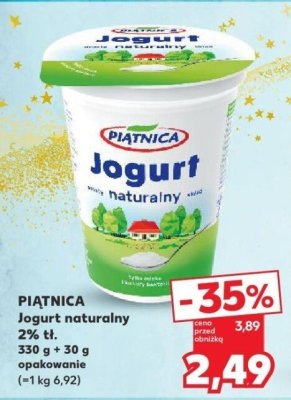 Jogurt naturalny 2% tł. promocja w Kaufland