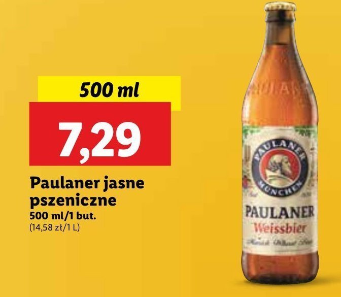 Piwo Paulaner hefe-weissbier naturtrub promocja