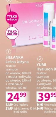 Szampon YUMI Hyaluron Boost szampon do włosów 300 ml + odżywka do włosów 200 ml promocja w Hebe