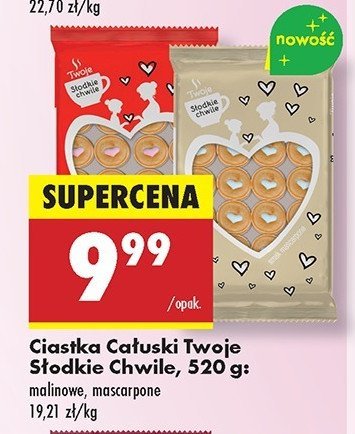 Ciastka całuski malinowe Twoje słodkie chwile promocja w Biedronka