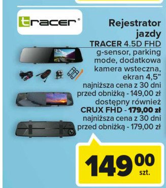 Rejestrator jazdy crux fhd Tracer promocja