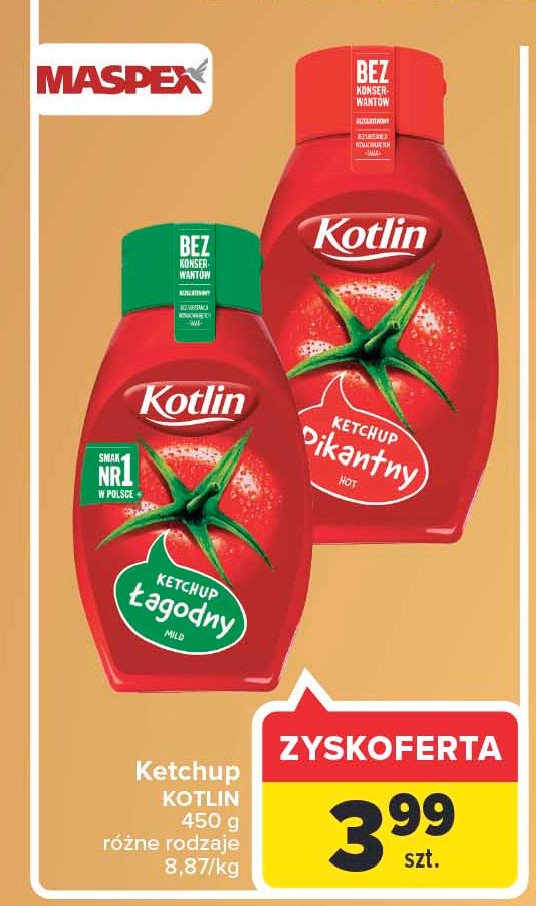 Ketchup łagodny Kotlin promocje