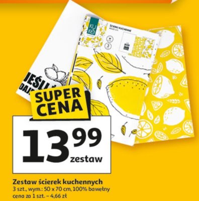 Zestaw ścierek kuchennych 3 szt. Auchan promocja w Auchan
