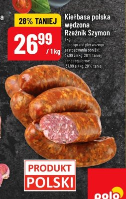 Kiełbasa polska wędzona  promocja w POLOmarket
