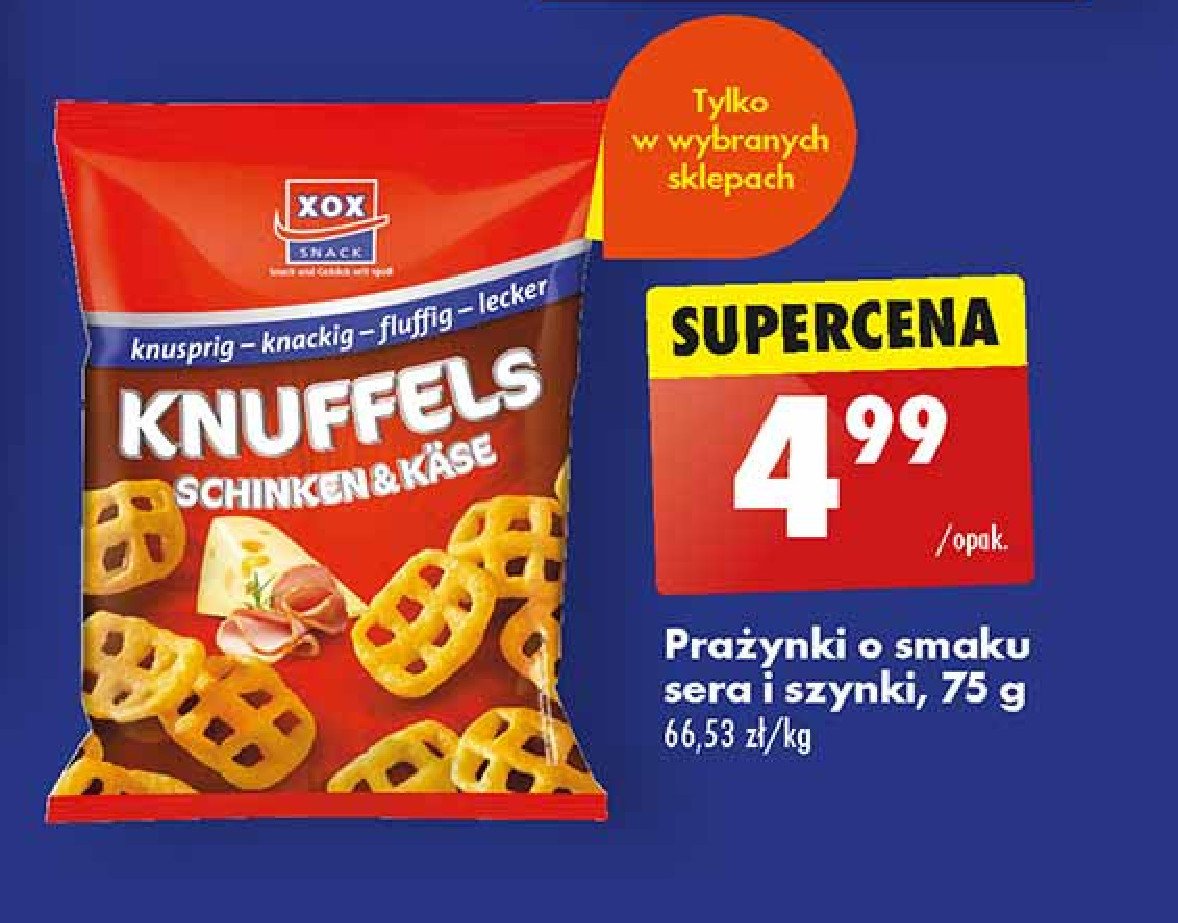 Prażynki ser i szynka XOX SNACK promocja