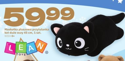 Maskotka pluszowa przytulanka kot duże oczy LEAN TOYS 45 cm promocja w Twój Market