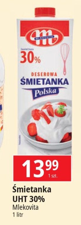 Śmietanka uht 30 % Mlekovita promocja