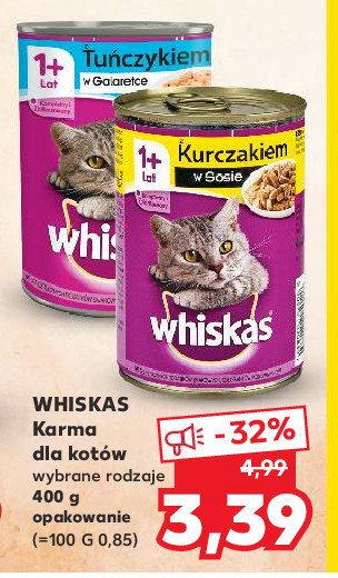Karma dla kota z kurczakiem w sosie Whiskas promocja