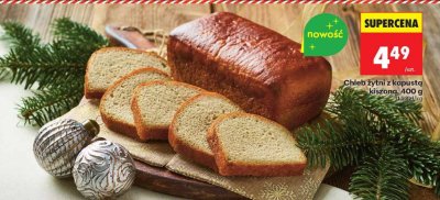 Chleb żytni z kapustą kiszoną, 400 g promocja w Biedronka