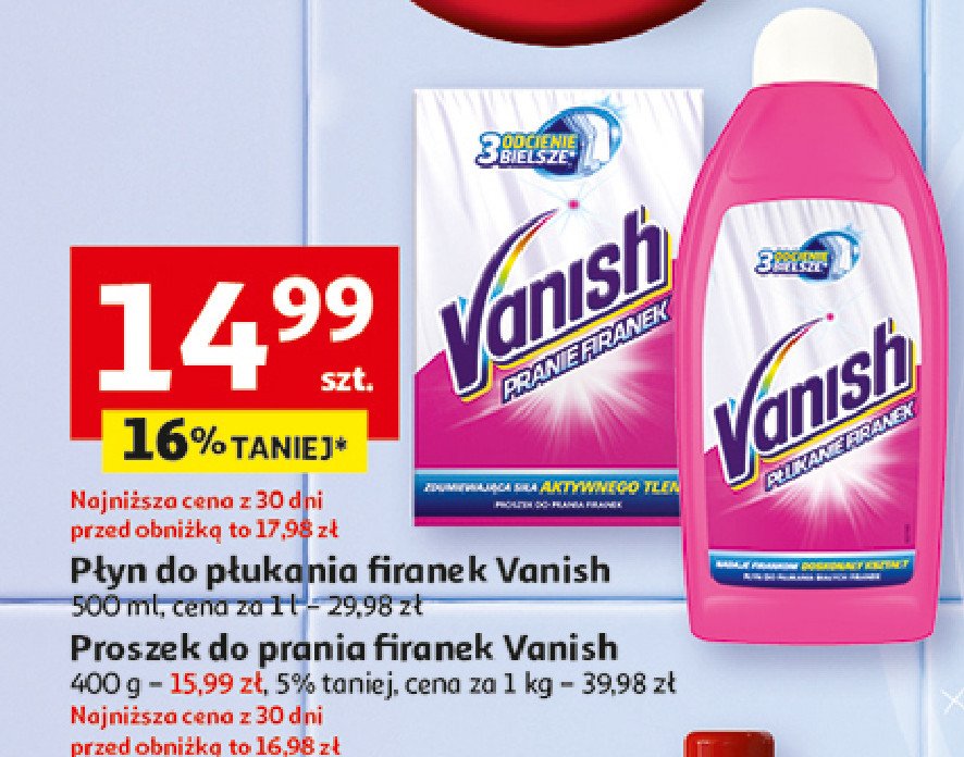 Proszek do prania firanek VANISH OXI ACTION INTELLIGENCE PLUS promocja