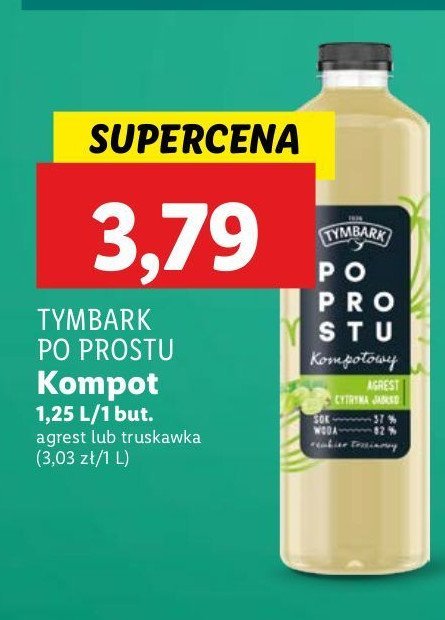 Napój truskawka-aronia-jabłko Tymbark po prostu promocja