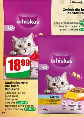 Sucha karma dla kota 2 rodzaje promocja w Dino