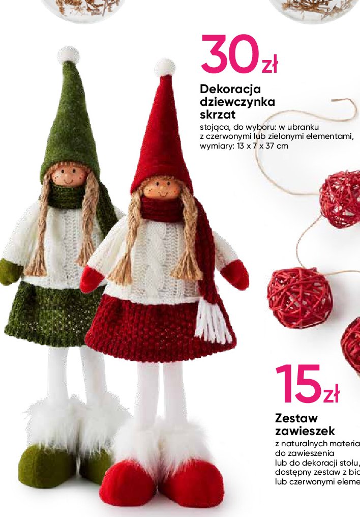 Dekoracja 艣wi膮teczna dziewczynka skrzat promocja