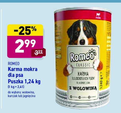 Karma dla psa z jagnięciną Romeo (karma) promocja