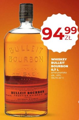 Whiskey Bulleit Bourbon amerykańska 0,7L promocja w Duży Ben