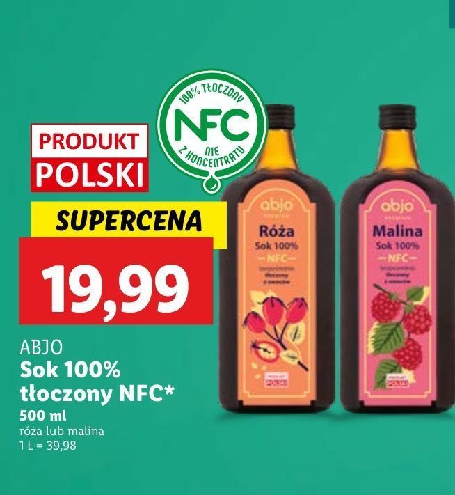 Sok z róży Abjo promocja