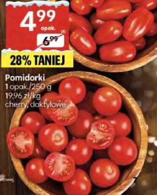 Pomidorki cherry koktajlowe promocja w Delikatesy Centrum