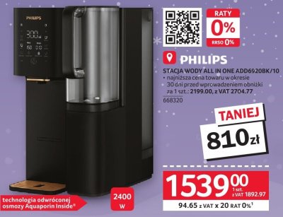 Stacja wody All In One Philips AD6920BK/10 2400W promocja w Selgros